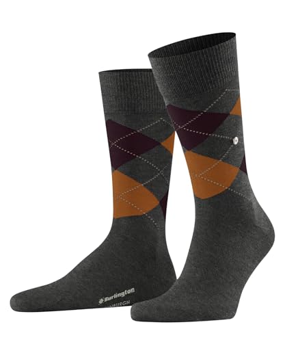 Burlington Herren Socken Edinburgh SO Wolle gemustert 1 Paar, Grau (Asphalt Melange 3181) neu - umweltfreundlich, 40-46 im Sale