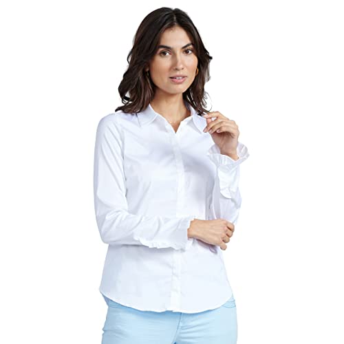 Bluse MATTIE FLIP mit Baumwolle Weiss im Sale