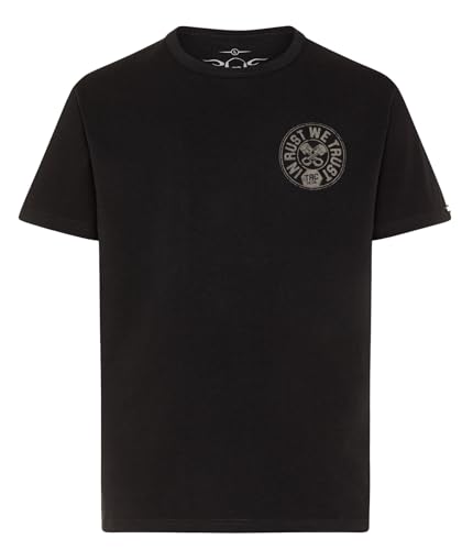 T-Shirt Rokker Trust Black Men Herren Kurzarmshirt, im Sale