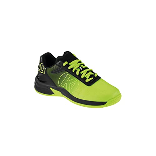 Kempa Herren Attack 2.0 Junior Sneaker Freizeitschuh Halbschuh Lauf-und Sportschuh Turnschuhe Handball Jogging Outdoor Freizeit Shoes-leicht und atmungsaktiv, Fluo Gelb Schwarz im Sale