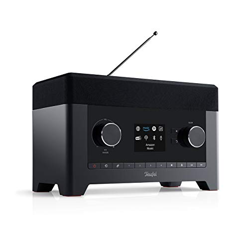 Teufel Radio 3SIXTY DAB+ Internet Radio Stereo Speaker Music 360-degree sound thanks to Dynamore Bluetooth alarm function Subwoofer Speaker Black on sale