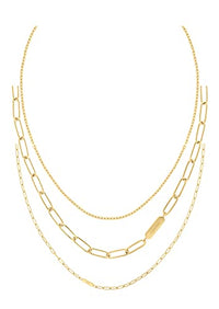 Thumbnail for Calvin Klein link necklace for women, GIFT SET collection, yellow gold - 35000433 on sale