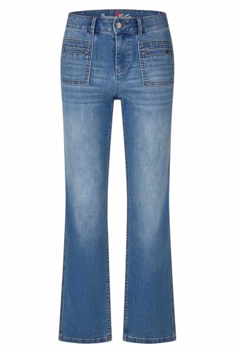 Buena Vista Jeans Stella-Zip Straight Stretch Denim in Blau, im Sale