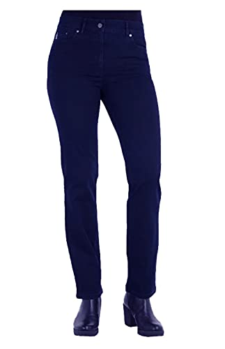 Zerres Style CORA, stretchige Jeans, Gerade geschnittenes Bein mit Strass auf Gesäßtaschen Farbe Dunkelgrau im Sale
