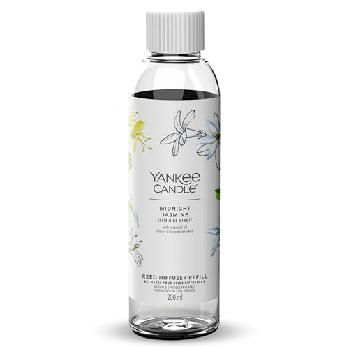 Yankee Candle Signature Diffuser Refill with Rattan Sticks | Midnight Jasmine | 200ml | Up to 20 Weeks of Fragrance | Perfect Gifts for Women on Sale