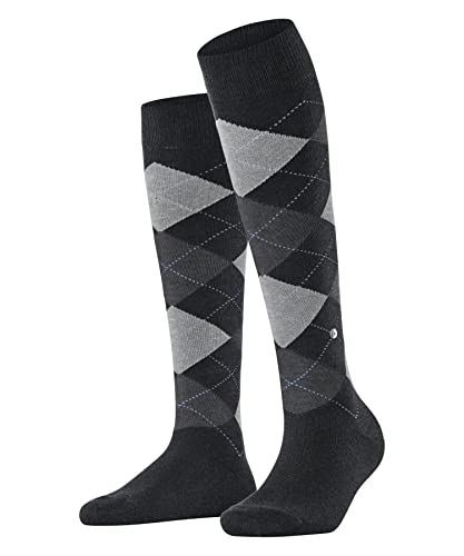 Burlington Damen Kniestrümpfe Queen W Kh Baumwolle lang gemustert 1 Paar, Grau Rock-Steel 3394, 36-41 im Sale