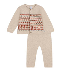 Thumbnail for Petit Bateau Unisex Baby 2-teiliges Set, Beige Montelimar / Mehrfarbig, 3 Monate im Sale