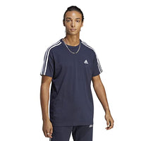 Thumbnail for adidas Men's Essentials Single Jersey 3-Stripes Tee, Legend Ink / White, on sale