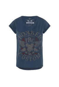 Thumbnail for Rokker Custom T-Shirt Damen (blau), im Sale