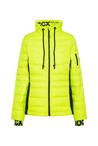 SOCCX Damen Steppjacke im Ski-Design Yellow Lime im Sale
