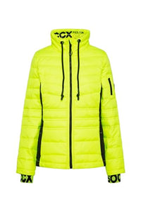 Thumbnail for SOCCX Damen Steppjacke im Ski-Design Yellow Lime im Sale
