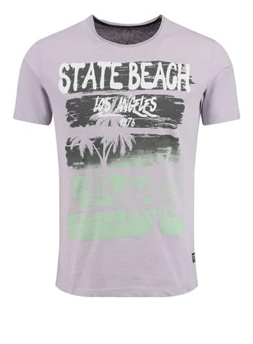 KEY LARGO Herren T-Shirt State Beach Los Angeles Printshirt Vintage Look MT00552 im Sale