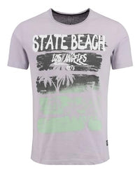 Thumbnail for KEY LARGO Herren T-Shirt State Beach Los Angeles Printshirt Vintage Look MT00552 im Sale