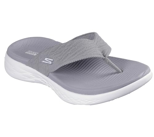 Skechers women's ON-The-GO 600 Sunny flip-flops, gray textile, EU on sale