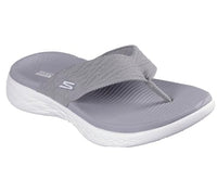 Thumbnail for Skechers women's ON-The-GO 600 Sunny flip-flops, gray textile, EU on sale