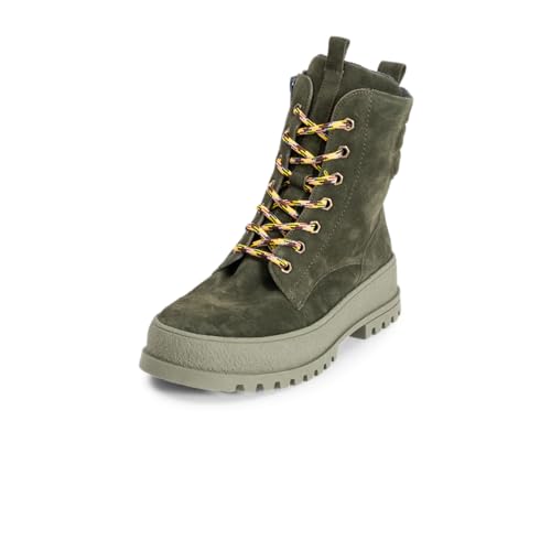 VITAFORM Stiefeletten Damen Gefüttert - Warme Damen Stiefel aus weichem Veloursleder - Lammfell-Gefüttert für den Winter blau 41 im Sale