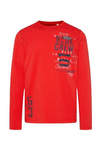 Thumbnail for Camp David Herren Langarmshirt mit Used Prints und Rubber-Lines Blue Navy 4 im Sale