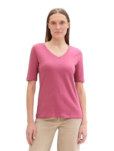TOM TAILOR Damen 1043836 T-Shirt, 35796 - BlackBerry,  EU im Sale