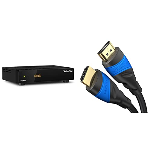 TechniSat HD-S 261 - kompakter digital HD Satelliten Receiver (Sat DVB-S/S2, HDTV, HDMI, USB Mediaplayer) schwarz & KabelDirekt – 8K/4K HDMI-Kabel – 3 m – 8K@60Hz (schwarz) im Sale