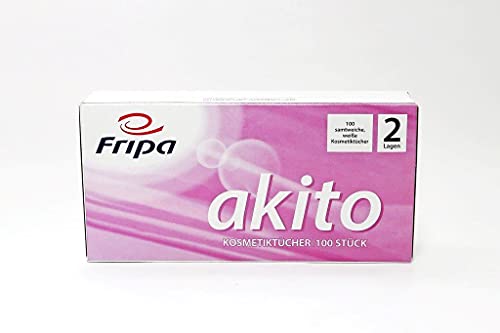 Kosmetiktuch - akito Kosmetiktücher, hochweiß, 21,0 x 20,0 cm, 2-lagig, 100 Blatt im Sale