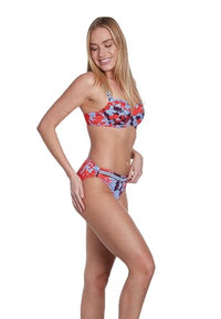 Thumbnail for Sunflair Mix&Match Bikini Top Blumenmuster Streifen mit Softschalen Bügel verstellbare Träger breiter Rückenverschluss im Sale