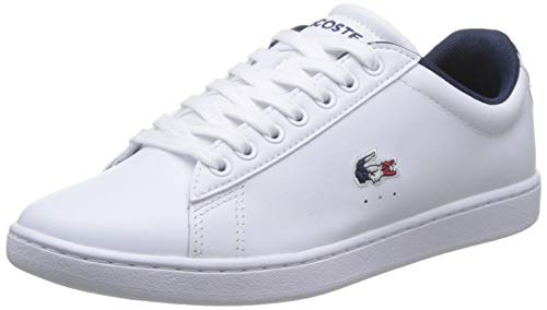 Lacoste women's Carnaby EVO TRI 1 SFA sneakers, Wht/NVY/Red, 35.5 EU on sale