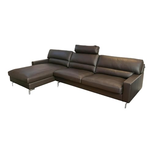 Ecksofa Esparo 400 Leder J 42.090 Braun Schwarz Fußstütze Leder J 42.090 im Sale