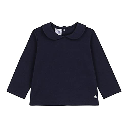 Petit Bateau Baby Mädchen Langarmbluse, Blau Smoking, 6 Monate im Sale