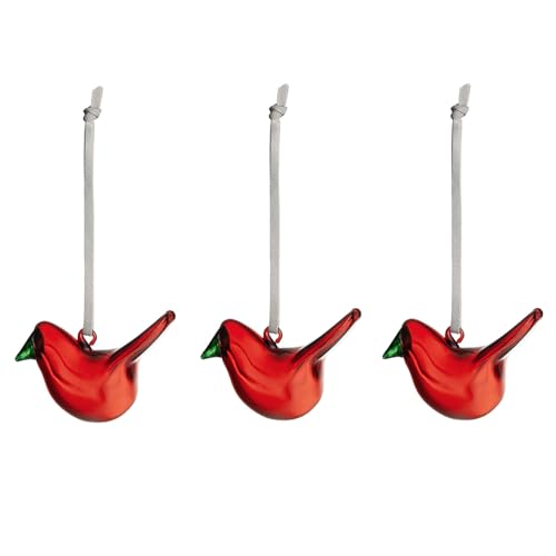 Iittala Mini- Glasvögel 3er Set, aus mundgeblasenem Glas, in der Farbe Rot, Größe: 7,6 x 4,8 x 3,2cm,1068674 im Sale