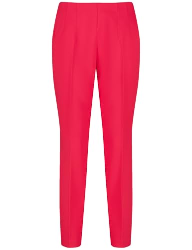 Taifun Damen Gepflegte 7/8 Stretchhose Tailored Fit unifarben leicht verkürztes Bein, 7/8 Länge Cherry Red 42 im Sale