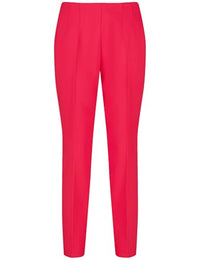 Thumbnail for Taifun Damen Gepflegte 7/8 Stretchhose Tailored Fit unifarben leicht verkürztes Bein, 7/8 Länge Cherry Red 42 im Sale