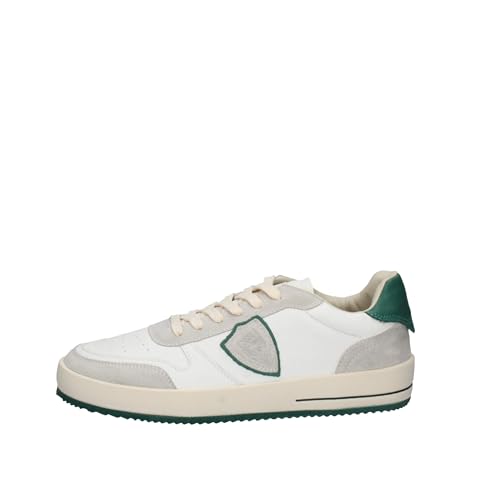 Philippe Model Herren Nice Sneaker Blanc - vert EU im Sale