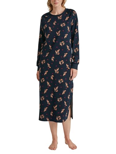 CALIDA Family & Friends Langarm-Nachthemd Damen, Länge 120cm, warme Baumwollqualität im Sale