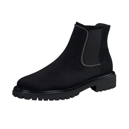 Paul Green Damen Chelsea-Stiefelette, Frauen Chelsea Boots,uebergangsstiefel,Schlupfstiefel,flach,Stiefel,Bootee,Booties,Schwarz (Black),37.5 im Sale