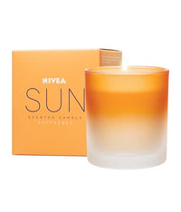 Thumbnail for NIVEA SUN scented candle, beautiful scented candle in a glass with the well-known scent of NIVEA SUN sun cream, delicately scented candle in an ombre glass container (120 g) on ​​sale