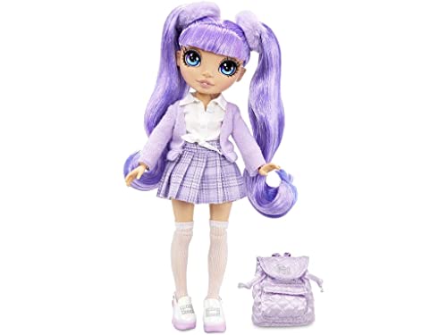 Rainbow High Jr. High - Violet Willow - 23 cm Lila Modepuppe mit Outfit & Accessoires - Stoffrucksack - Zum Sammeln - Geschenk für Kinder ab 6 Jahren im Sale