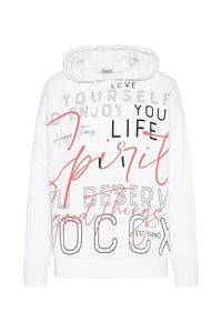 Thumbnail for SOCCX Damen Kapuzensweatshirt mit -Wording Black Xs im Sale