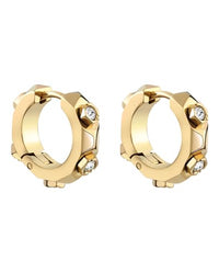 Thumbnail for Philipp Plein Damen Ohrringe Creolen Edelstahl IP Gold THE PLEIN CUFF PJ1EA25EU im Sale