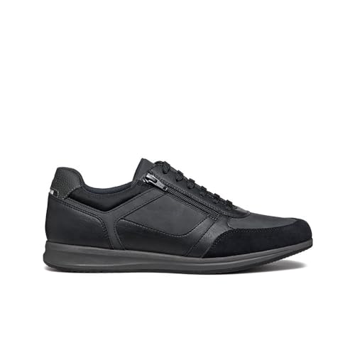 Geox Herren U Avery A Sneaker, Black, 43 EU im Sale