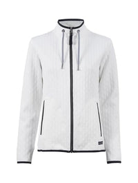 Thumbnail for s'questo Sweatjacke Sweatjacke,sportlich, Jaquard-Optik, Stehkragen Offwhite Soquesto Kollektion True Love im Sale