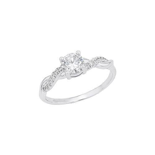 s.Oliver Ring 925 Sterling Silber Damen Ringe, mit Zirkonia synth., Silber, Kommt in Schmuck Geschenk Box, im Sale