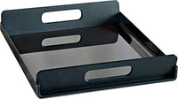 Thumbnail for Alessi Vassily Tablett, rechteckig aus Edelstahl mit Griffen aus thermoplastischem Harz, schwarz, 4.5 x 47 x 6 cm im Sale