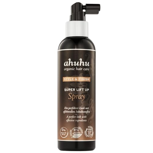 ahuhu STYLE &amp; FINISH Super Lift Up Spray (200ml) – Lifting hairspray, ideal for flexible styling and visibly more volume. Hair styler with a plant-based volume complex and organic oat extract. On sale