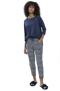 Thumbnail for Mey Nightwear Series Liah Women's Homewear Tops New Blue S(S) on Sale