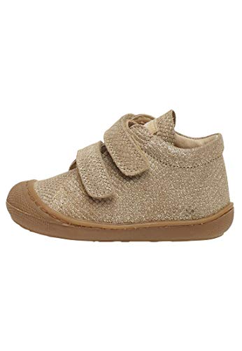 Naturino Cocoon VL-Lauflernschuhe aus Metallic-Veloursleder, Gold 26 im Sale