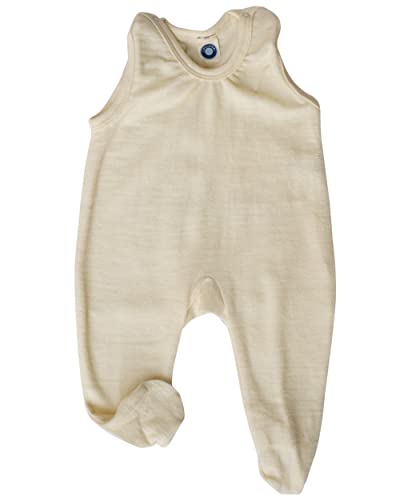 Cosilana, Merino Frottee Strampler Schlafanzug, 100% Wolle (kbT) (Natur, 56) im Sale