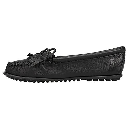 Minnetonka Deerskin Soft-T 69, Damen Mokassins, Schwarz (Black), 39 EU