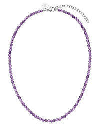 Thumbnail for Purelei Amethyst Kette Damen (Silber) – Halskette Damen aus langlebigem Edelstahl – Wasserfeste Kette mit Anhänger – 35-40 cm Länge – Halskette für deinen individuellen Look im Sale