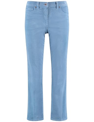 Gerry Weber Damen 7/8 Cordhose Marlie Flared FIT unifarben, Melange 7/8 Länge Dusty Blue Washed 44 im Sale