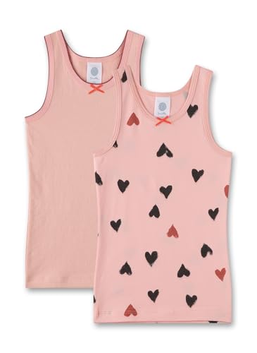 Sanetta Girls' Undershirt (Twin Pack) Pink | High-quality and sustainable undershirt for girls made from organic cotton. Contents: Set of 2 underwear for girls size 104 on sale